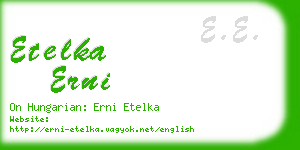 etelka erni business card